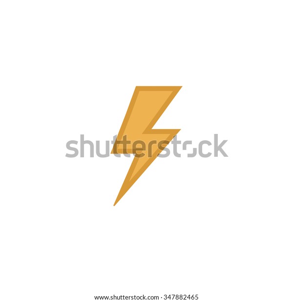 Lighting Bolt Color Vector Icon On Stock Vector (Royalty Free) 347882465