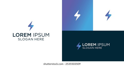 Vetor de design de logotipo de Flash de parafuso de iluminação. Ícone Rápido