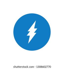Lighting Bolt Icon Button Logo