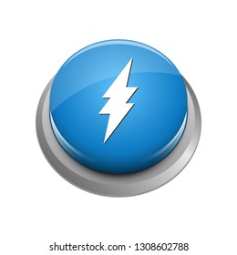 Lighting Bolt Icon Button Logo