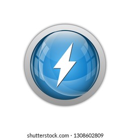 Lighting Bolt Icon Button Logo