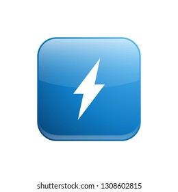 Lighting Bolt Icon Button Logo