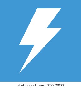 Lighting Bolt icon on blue background.
