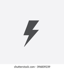 Lighting Bolt Icon Vector. 