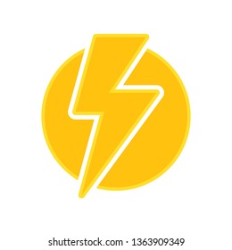 lighting bolt icon- vector illustration