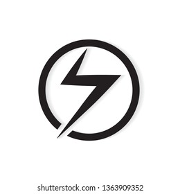 lighting bolt icon- vector illustration