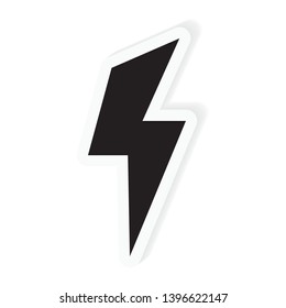 lighting bolt icon- vector illustration