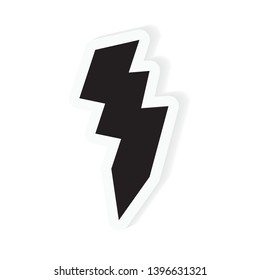 lighting bolt icon- vector illustration