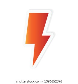 lighting bolt icon- vector illustration