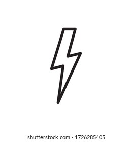 Lighting Bolt Icon Vector Illustration Style