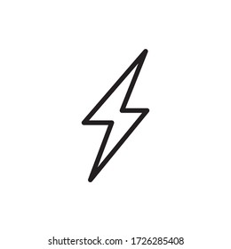 Lighting Bolt Icon Vector Illustration Style