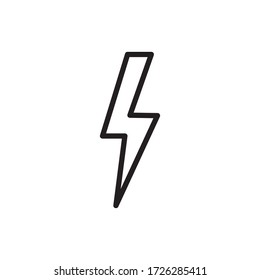 Lighting Bolt Icon Vector Illustration Style