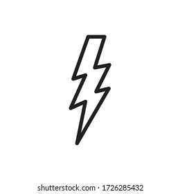 Lighting Bolt Icon Vector Illustration Style