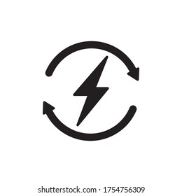 Lighting Bolt Icon Vector Illustration Style