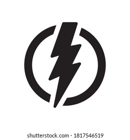 Lighting Bolt Icon Vector Illustration Style