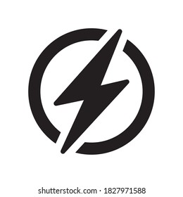 Lighting Bolt Icon Vector Illustration Style