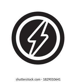 Lighting Bolt Icon Vector Illustration Style