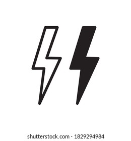 Lighting Bolt Icon Vector Illustration Style