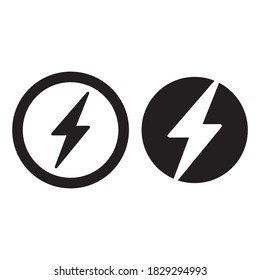 Lighting Bolt Icon Vector Illustration Style
