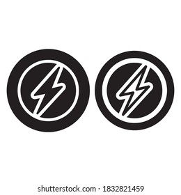 Lighting Bolt Icon Vector Illustration Style