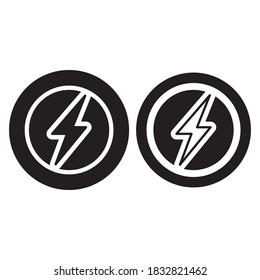 Lighting Bolt Icon Vector Illustration Style
