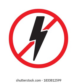 Lighting Bolt Icon Vector Illustration Style