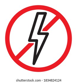 Lighting Bolt Icon Vector Illustration Style