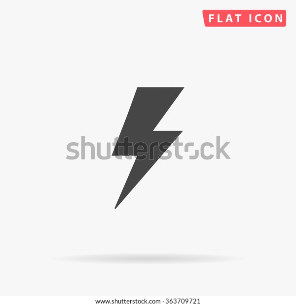 Lighting Bolt Icon Vector Simple Flat Stock Vector (Royalty Free) 363709721