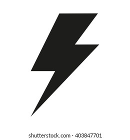 Lighting Bolt isolated black icon.