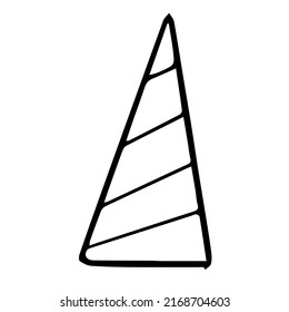Lighting bolt symbol in doodle style power simple abstract sign isolated on white background. Web, hipster