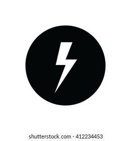 Lighting bolt vector icon. 