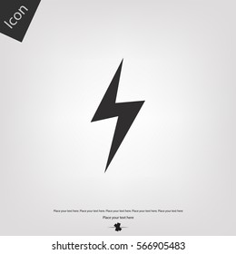 Lighting Bolt Vector Icon Or Sign