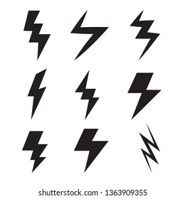 lighting bolts icons- vector illustration