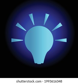 Lighting bulb gradient vector design