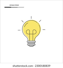 Lighting Bulb Icon Vector Design.