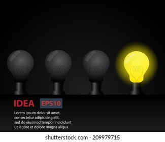 Lighting Bulb For Idea Concept