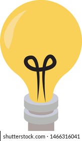 Lighting bulb, illustration, vector on white background.