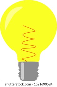 Lighting bulb, illustration, vector on white background.