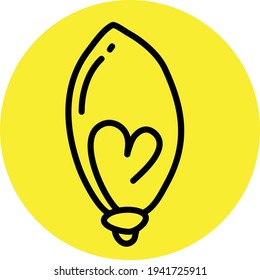 Lighting bulb, illustration, vector on a white background