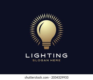 Lighting bulb logo design template