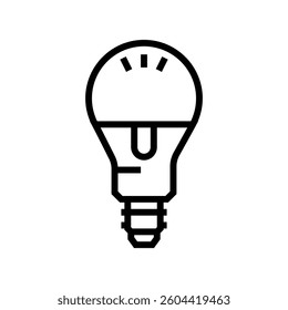 lighting bulb smart home line icon vector. lighting bulb smart home sign. isolated contour symbol black illustration