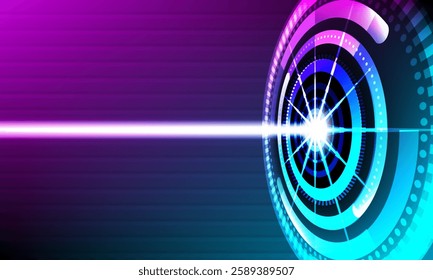 lighting circuit technology background,technology or science design.illustration Abstract futuristic electronic circuit technology background,sparkle energy and voltage between two tech circles,

