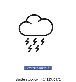 lighting cloud icon vector illustration template