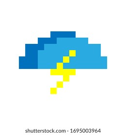 Lighting and cloud vector icon