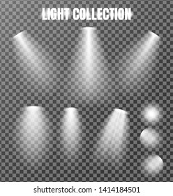 Lighting collection on transparent background.