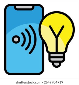 Lighting Control Icon Element For Design