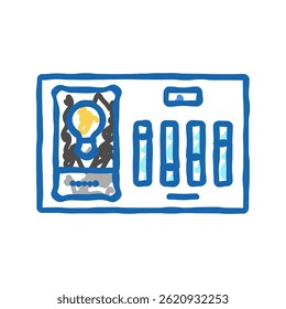 lighting controls efficient doodle icon sketch vector. lighting controls efficient sign. isolated symbol illustration