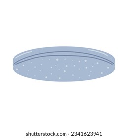 Dispositivos de iluminación para decorar cualquier interior de casa. La lámpara en el techo. Diseño interior. Ilustración plana vectorial...