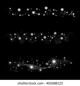 lighting effect vector on black background