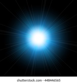 Lighting effects of flash. Easy to use. Star with lens flare and bokeh effect.